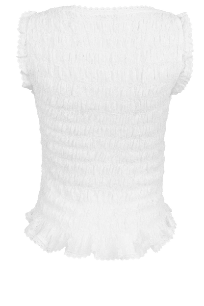 Raisonnel Sleeveless Smocked Lace Top