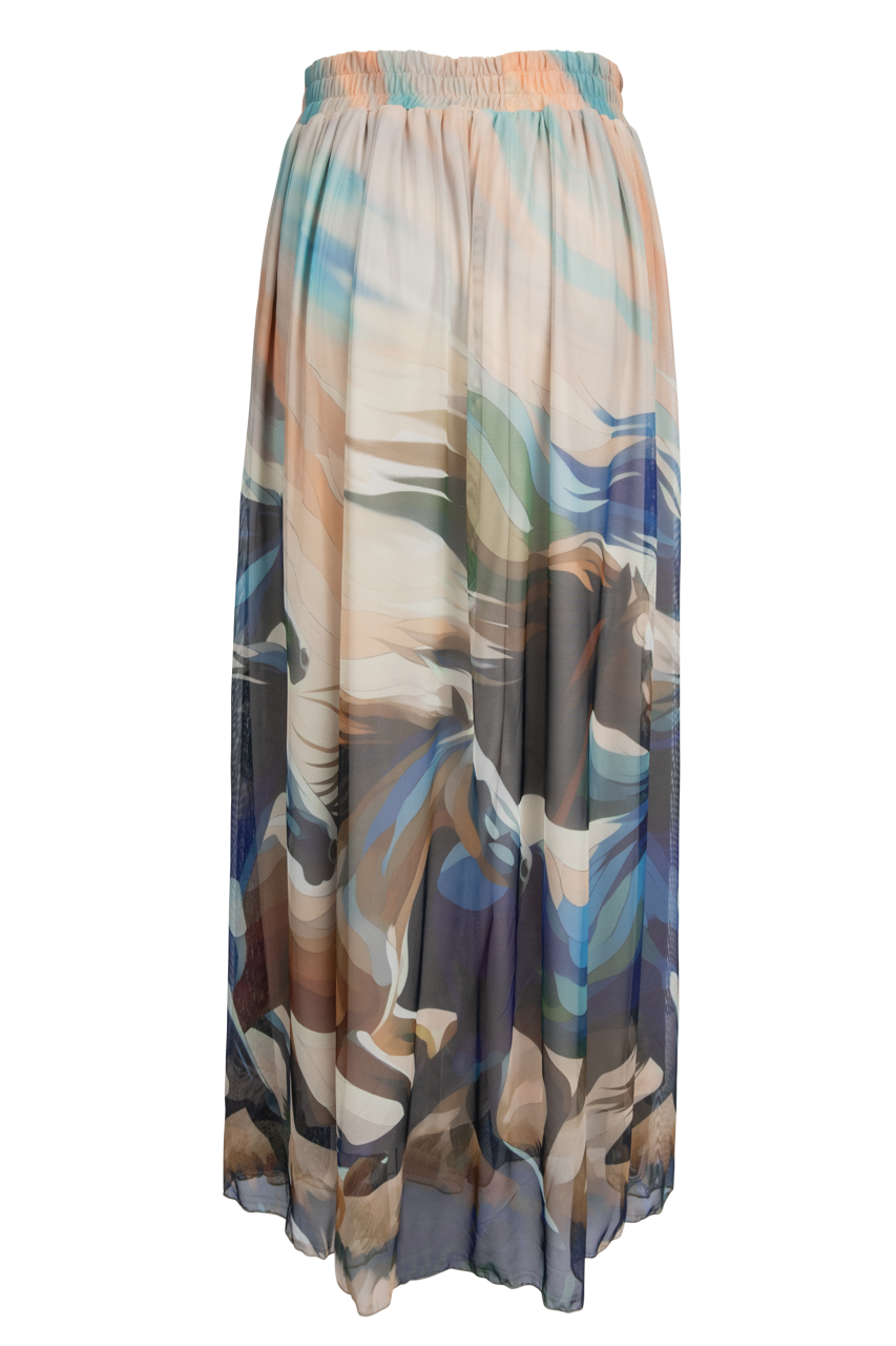 W.A.Y. Horse Print Midi Skirt