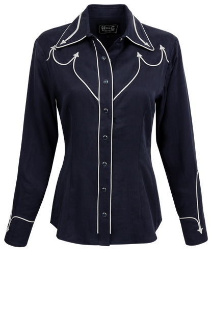 H Bar C Snap Front Lake Tahoe Shirt - Navy