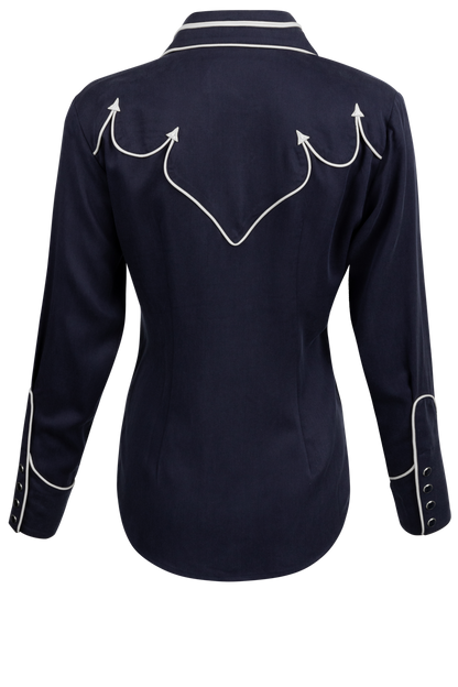 H Bar C Snap Front Lake Tahoe Shirt - Navy