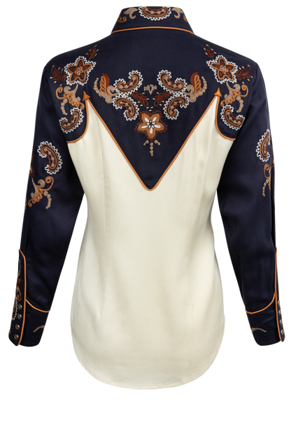 H Bar C Snap Front Aspen Shirt - Off White