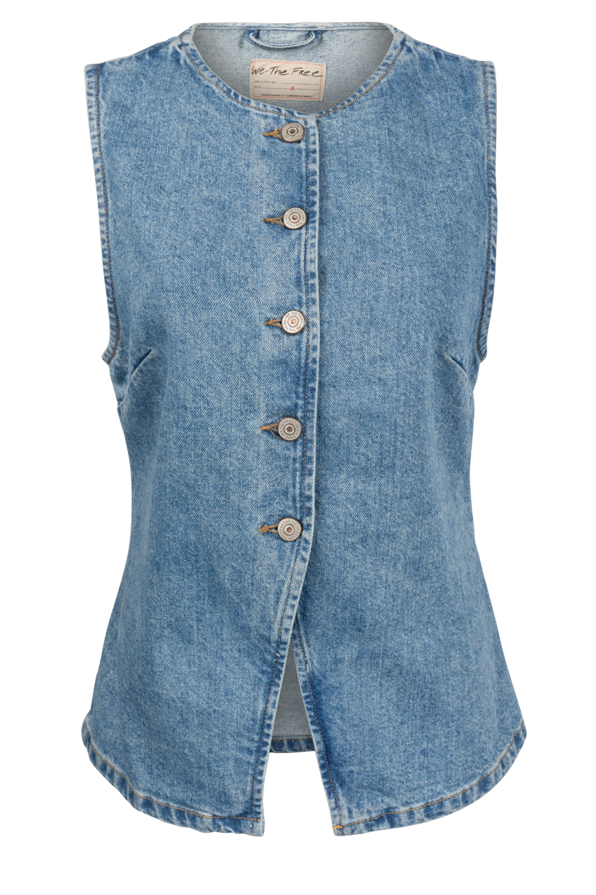 Free People Denim Aimee Vest