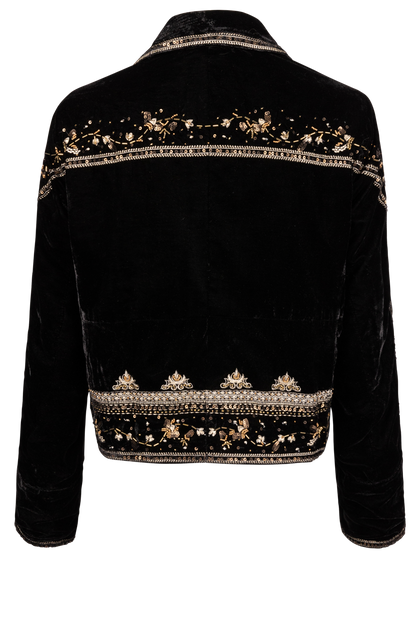 Free People Maxxie Embellished Velvet Jacket
