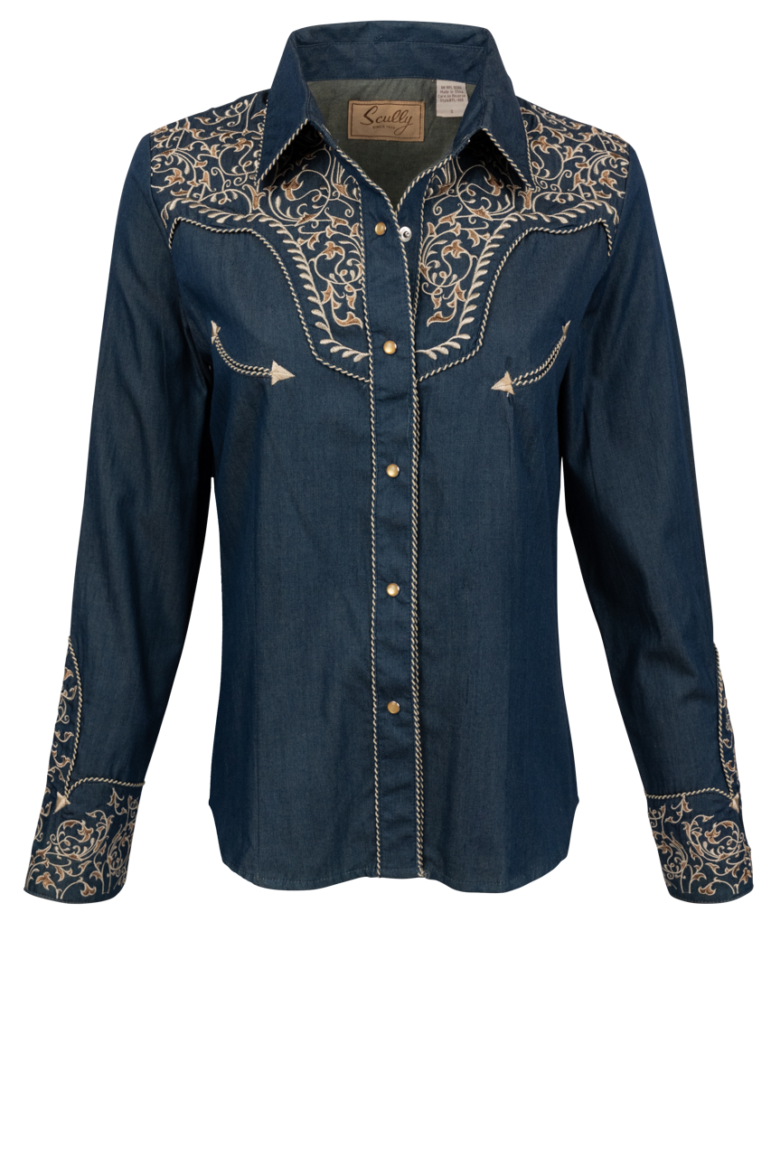 Scully Women's Western Embroidered Shirt