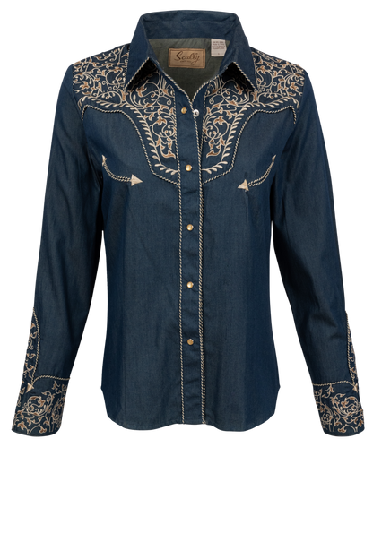 Scully Women's Western Embroidered Shirt