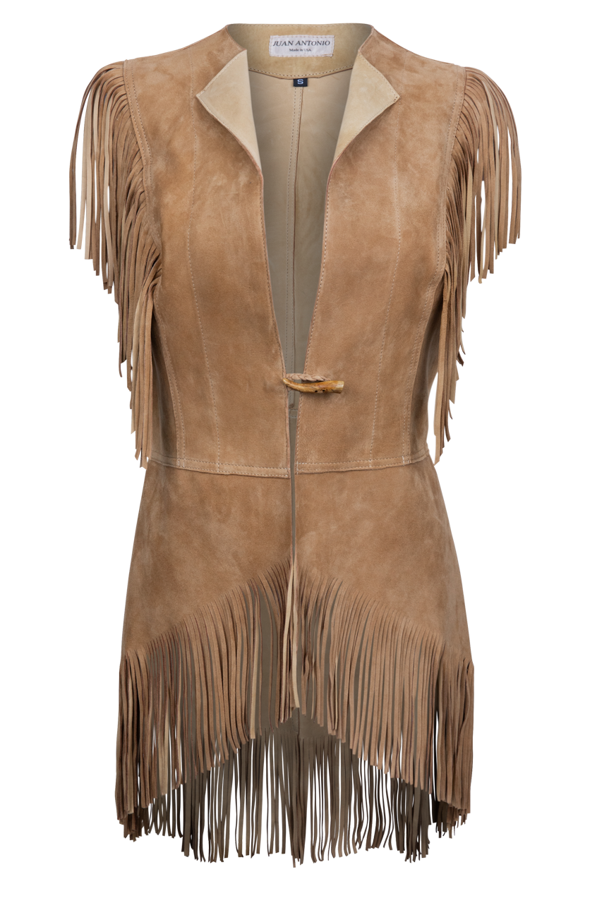 Juan Antonio Suede Fringe Vest