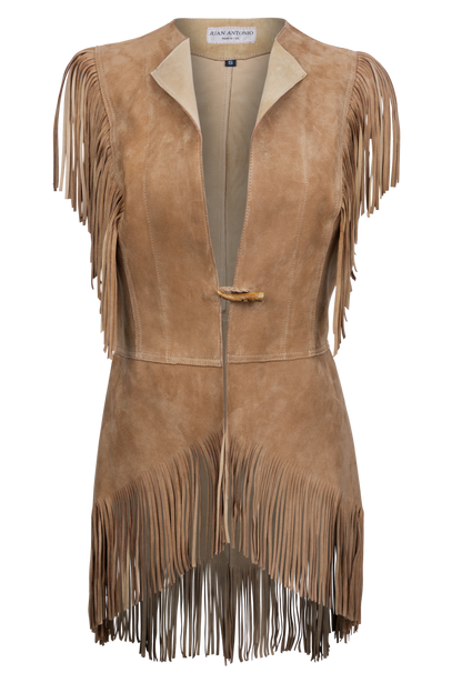 Juan Antonio Suede Fringe Vest