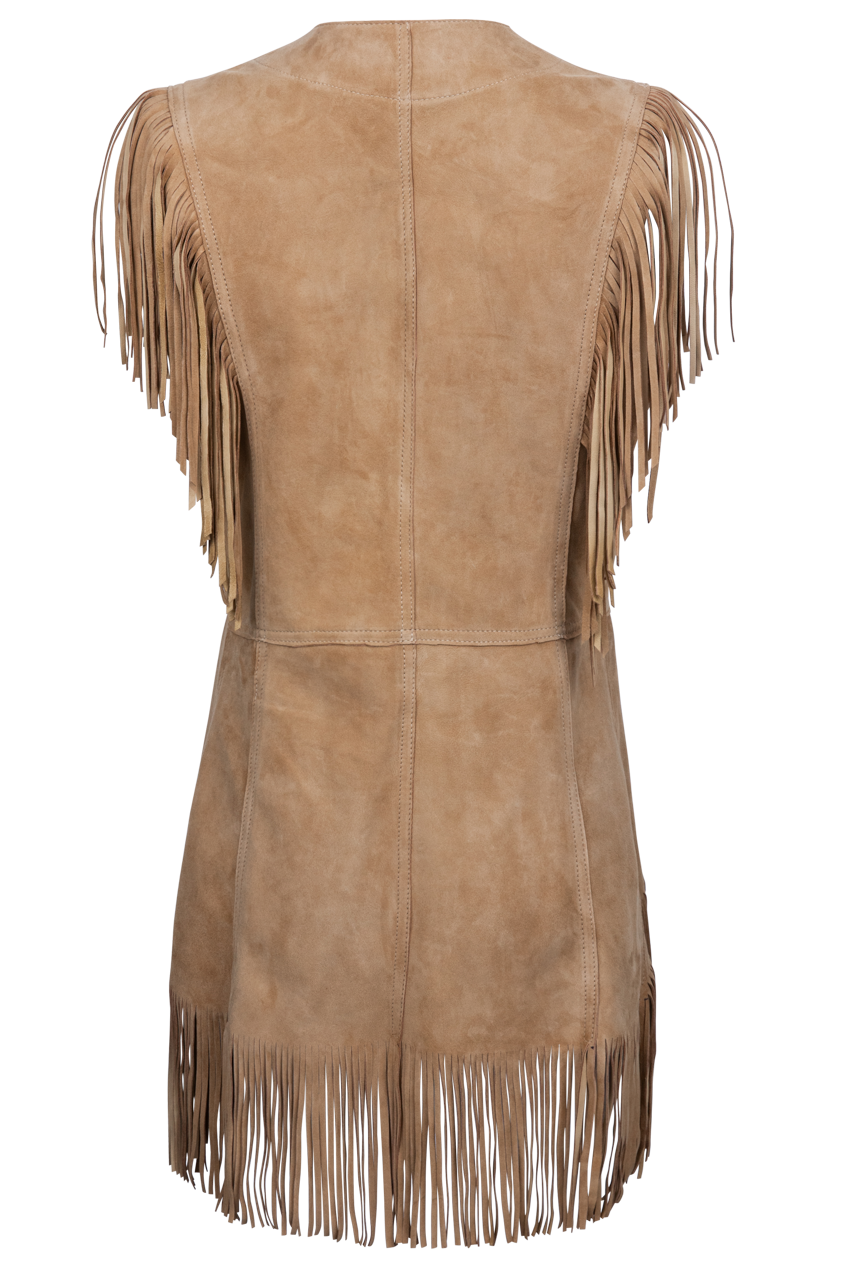 Juan Antonio Suede Fringe Vest