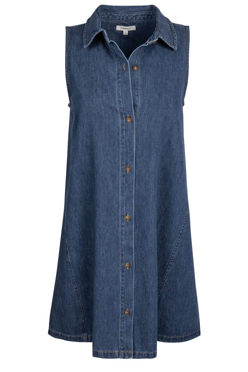 Z Supply Denim Sleeveless Mini Dress