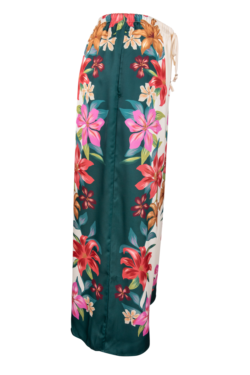 Lani Hibiscus Satin Pants