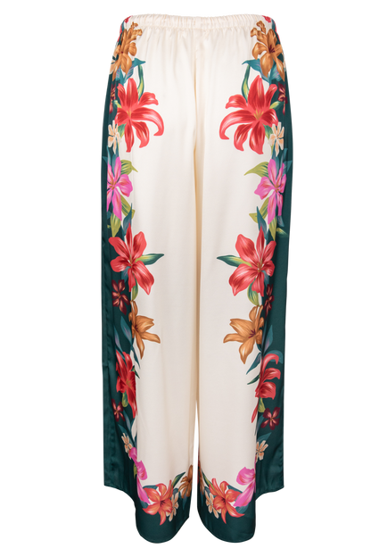 Lani Hibiscus Satin Pants
