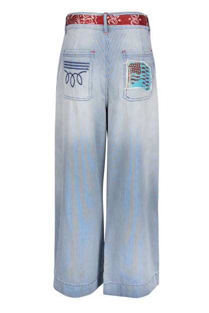 Double D Ranch Patchwork Wide Leg Pants