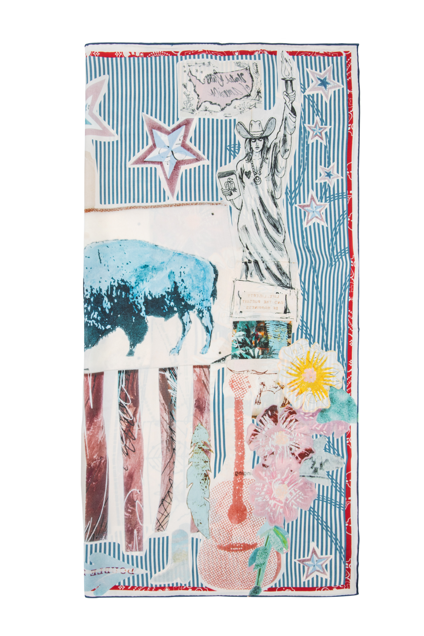Double D Ranch Stars, Stripes & Blooms Scarf