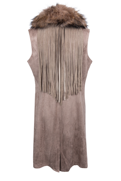 Pat Dahnke Long Suede Fringed Vest
