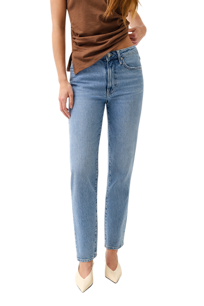 Pistola Aleks Straight Long Jeans - Mid Wash