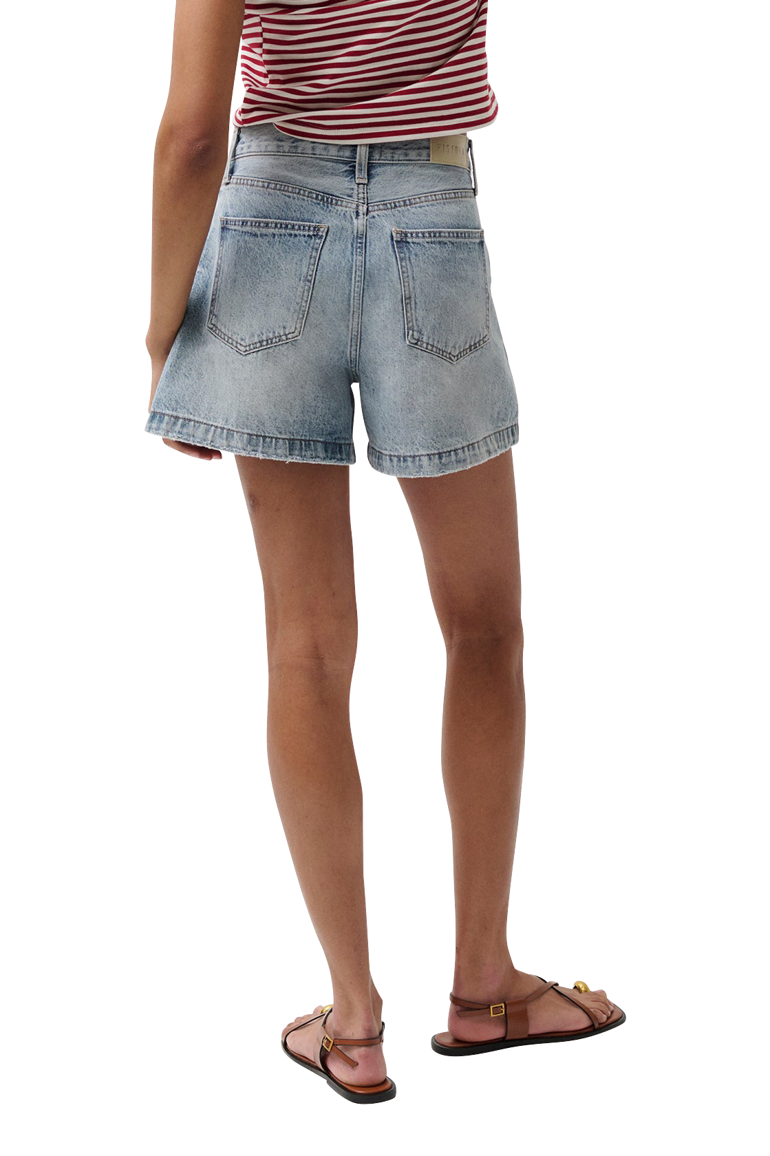 Pistola Saige High Rise A-Line Shorts - French Riviera