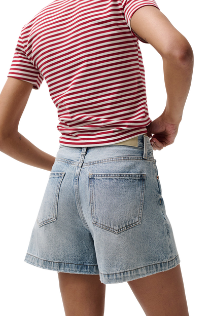 Pistola Saige High Rise A-Line Shorts - French Riviera