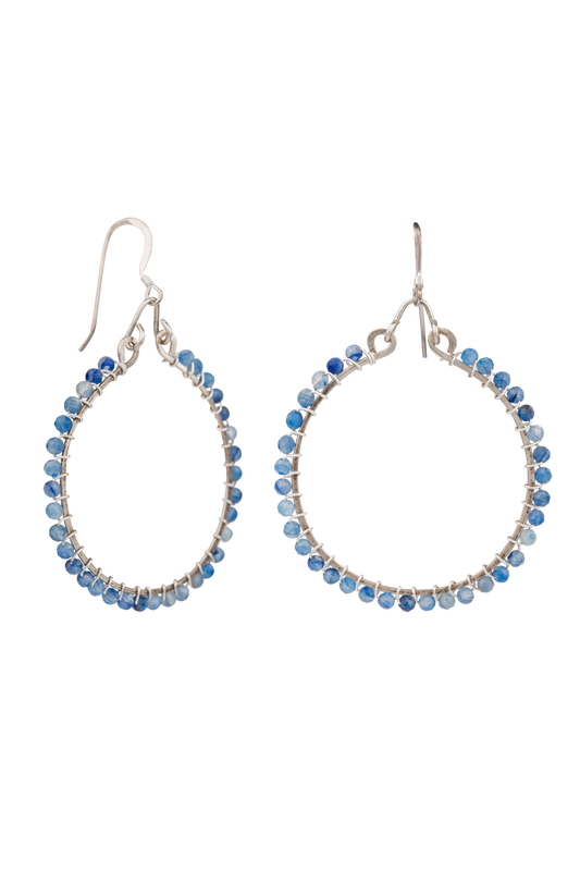 Brown Eyed Girl Apatite Hoop Earrings