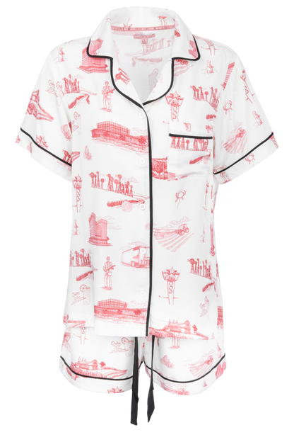 Katie Kime Lubbock Toile Pajama Shorts Set