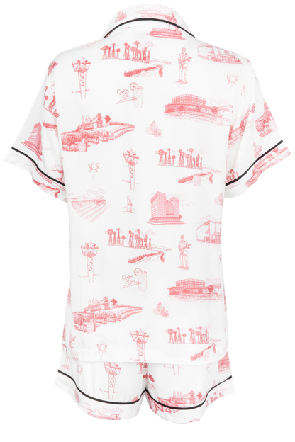 Katie Kime Lubbock Toile Pajama Shorts Set