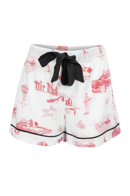 Katie Kime Lubbock Toile Pajama Shorts Set