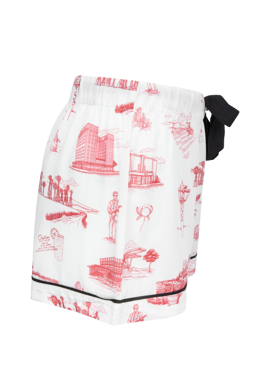 Katie Kime Lubbock Toile Pajama Shorts Set