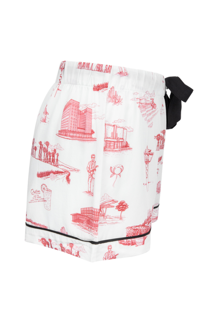 Katie Kime Lubbock Toile Pajama Shorts Set