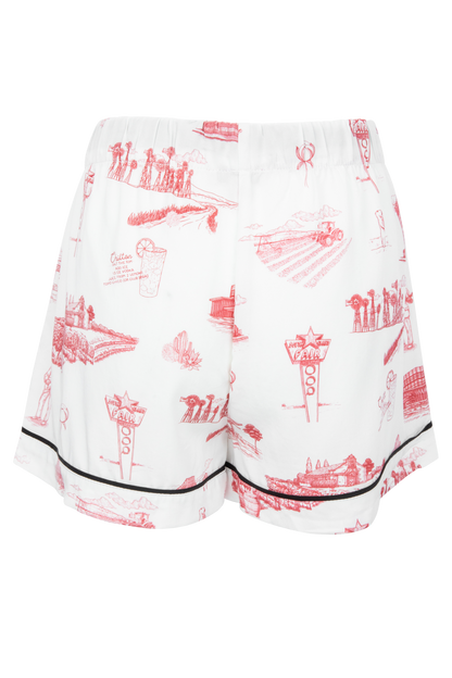 Katie Kime Lubbock Toile Pajama Shorts Set