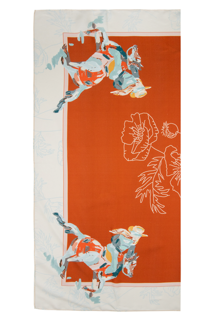 Poppy Cowgirl Silk Scarf