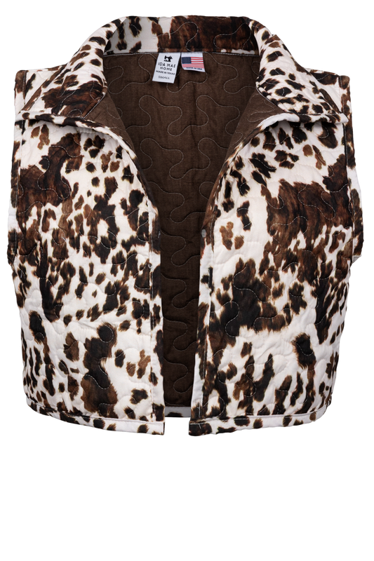 Ida Mae Bella Hide Brown Quilted Vest