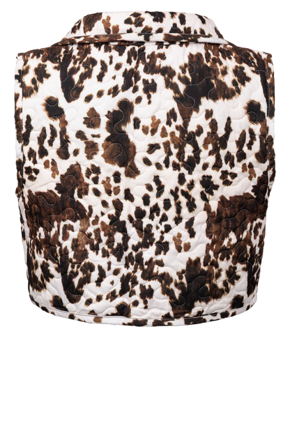 Ida Mae Bella Hide Brown Quilted Vest