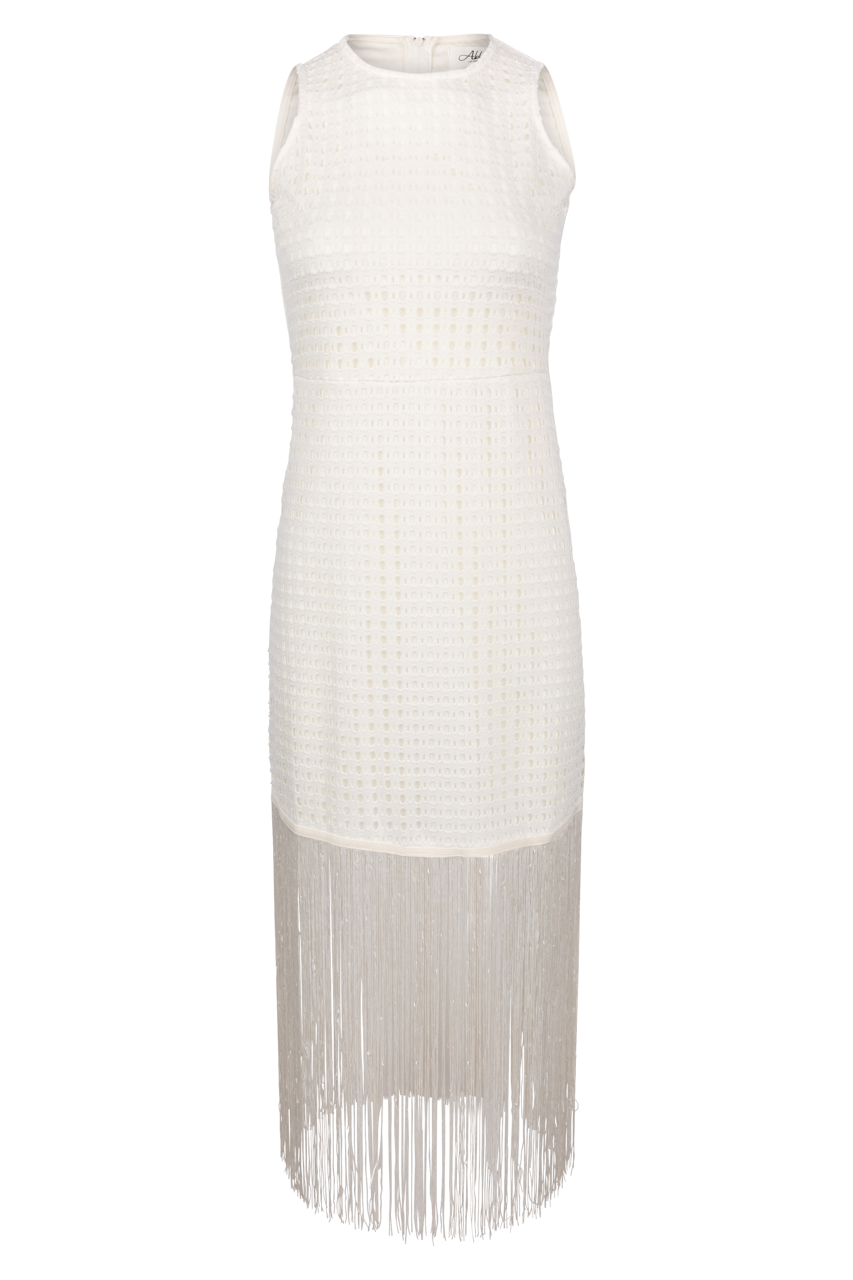Able Fringe Lace Midi Dress