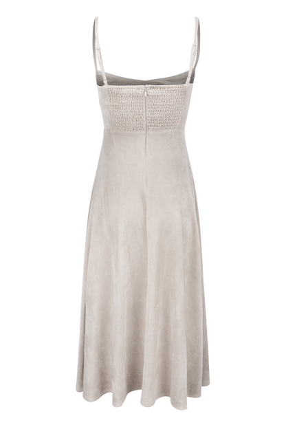 Klesis Suede Bustier Corset Dress - Tan