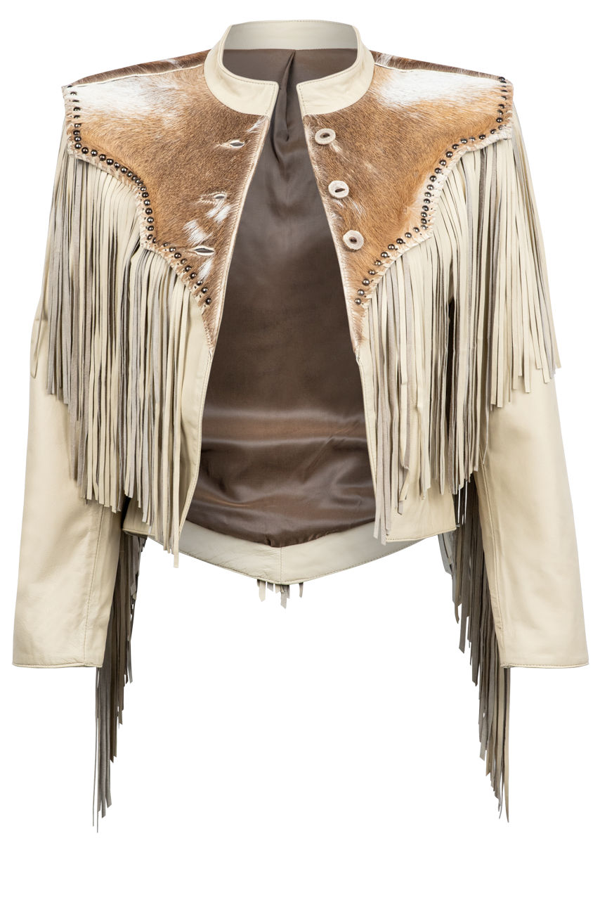 Juan Antonio Leather Fringe Jacket