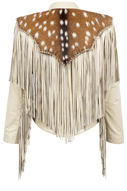 Juan Antonio Leather Fringe Jacket