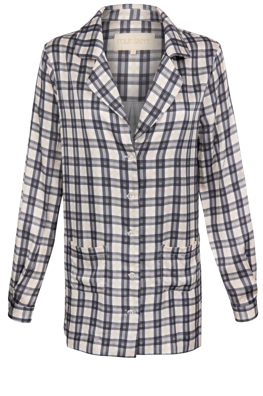 Folk Saint Retro Plaid Bobbi Blouse