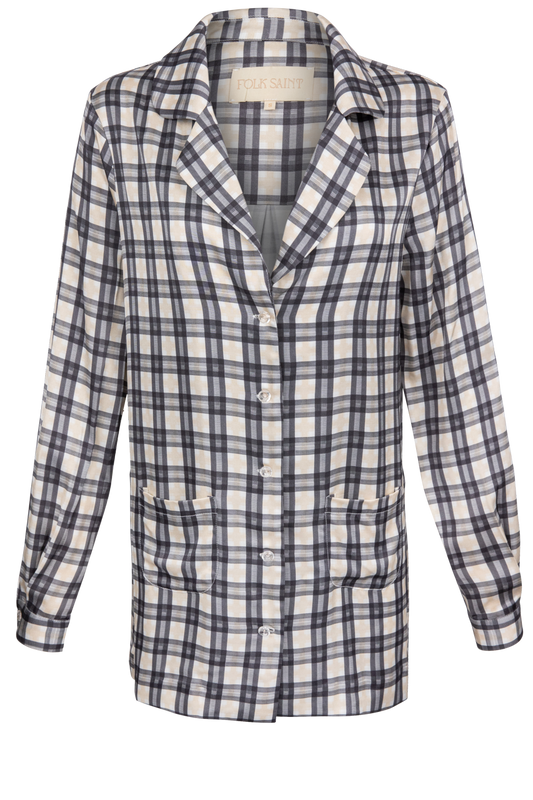 Folk Saint Retro Plaid Bobbi Blouse