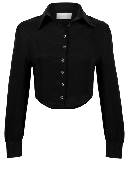 Folk Saint Washed Black Marlowe Blouse