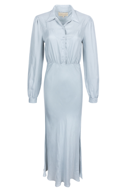 Folk Saint Hazy Blue Dahlia Dress