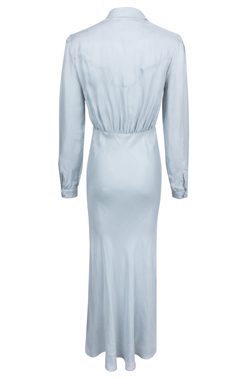 Folk Saint Hazy Blue Dahlia Dress