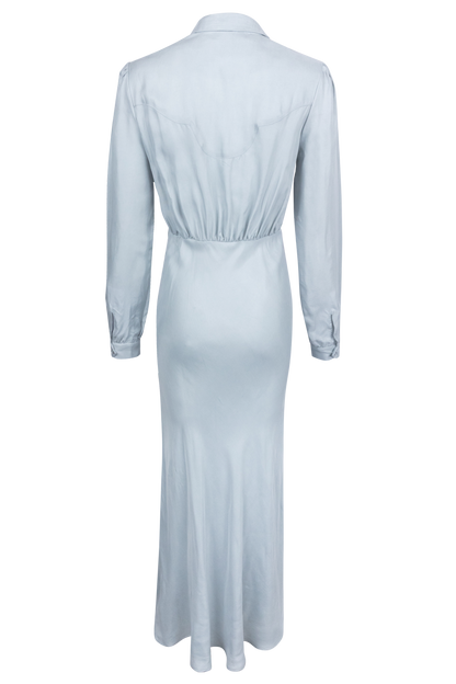 Folk Saint Hazy Blue Dahlia Dress