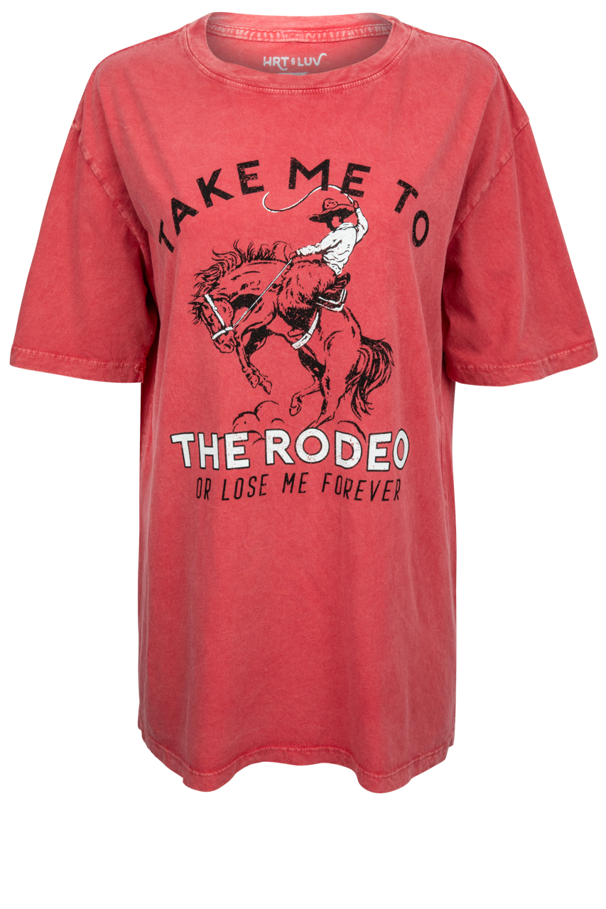 HRT and LUV Rodeo Graphic Tee - Red