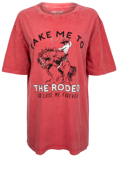 HRT and LUV Rodeo Graphic Tee - Red
