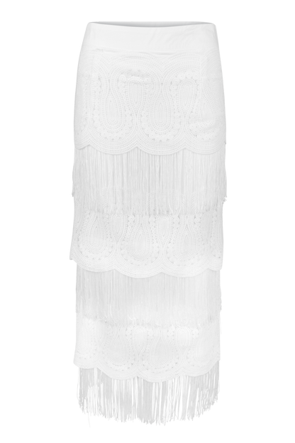 Blue B Tiered Lace Fringe Skirt