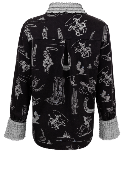 Blue B Western Print Shirt