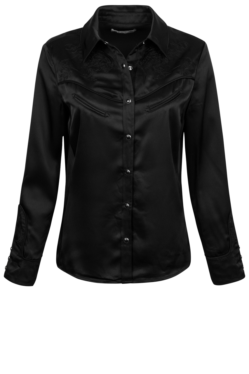 Blue B Western Satin Blouse