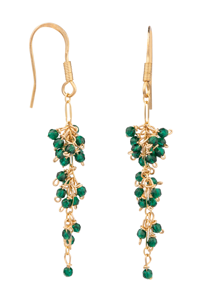 Brown Eyed Girl Green Swarovski Crystal Earrings