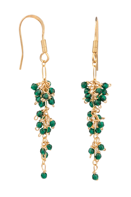 Brown Eyed Girl Green Swarovski Crystal Earrings