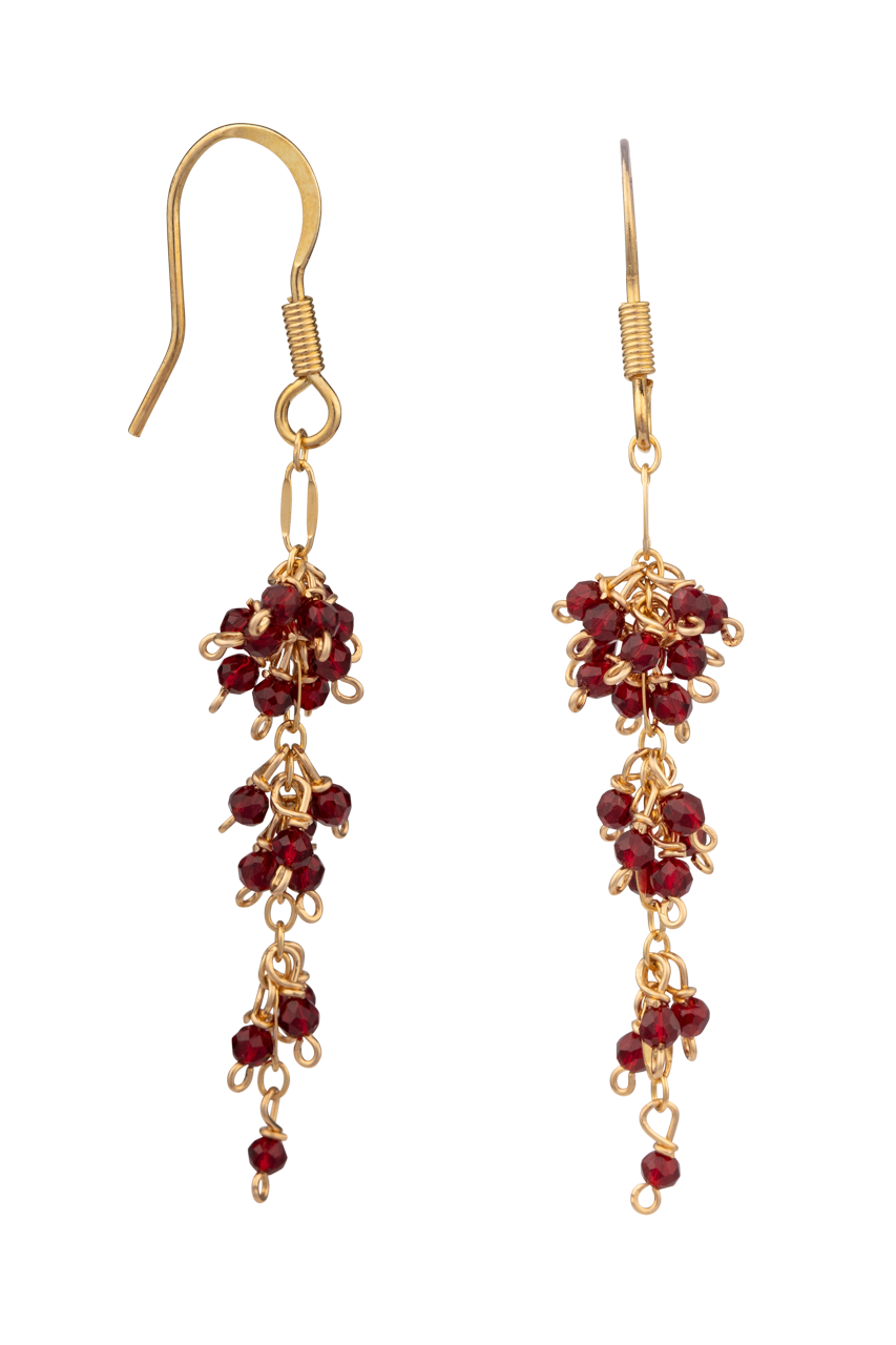 Brown Eyed Girl Red Swarovski Crystal Earrings