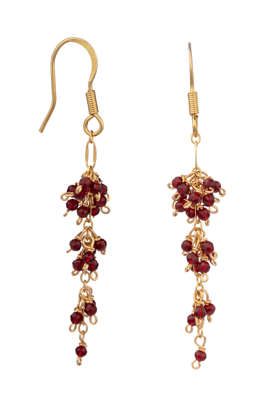 Brown Eyed Girl Red Swarovski Crystal Earrings